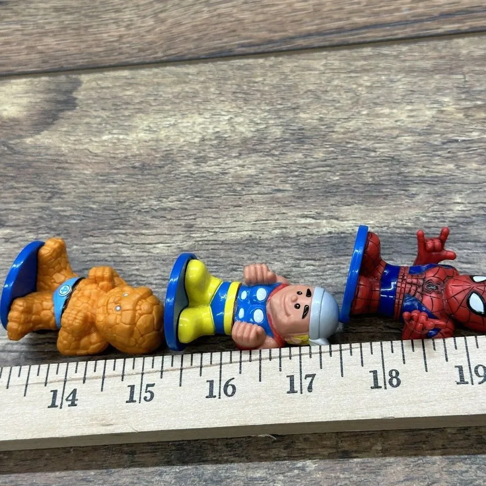 TM MARVEL‎ PVC SUPER Heroes Lot of 3. Spider Man, Thor, And Thing.